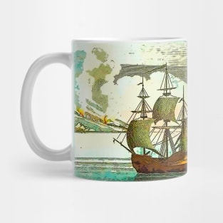 boat at sea Mug